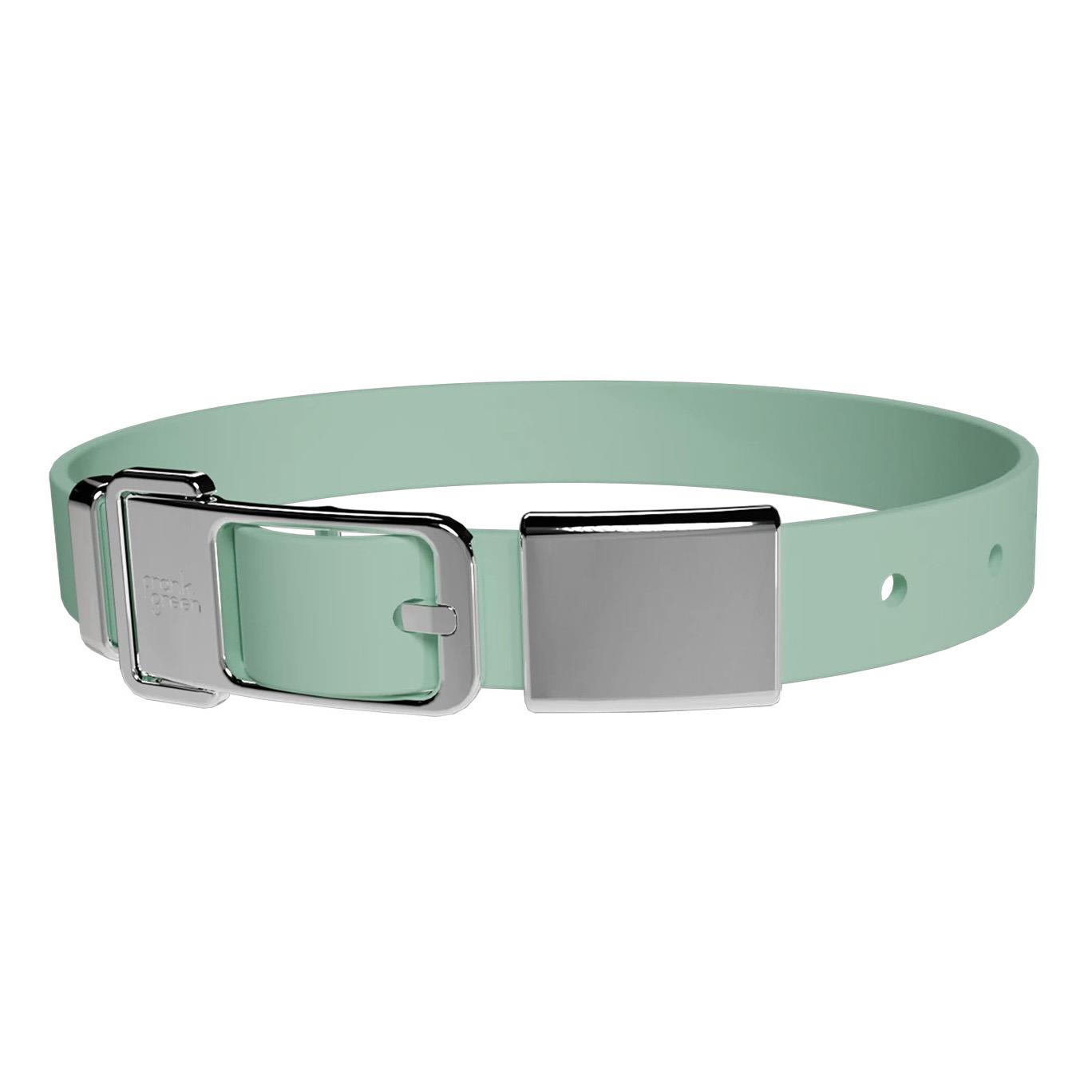 frank green Pet Collar + Name Tag Large Mint Gelato